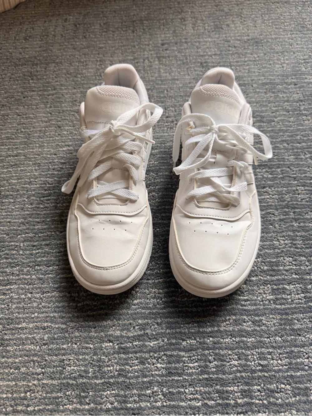 adidas hoops White Classic Low-Top Sneakers
